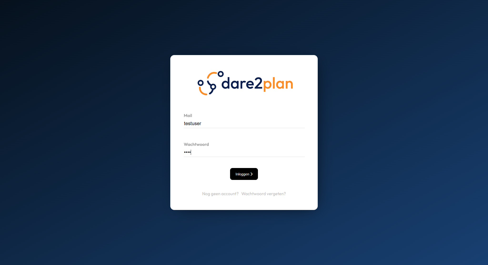 Inloggen met gegevens